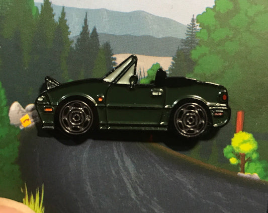 NA MX5 BRG Miata Enamel Auto Lapel Pin Top Down Pop Ups UP!  Collect them! Mazda