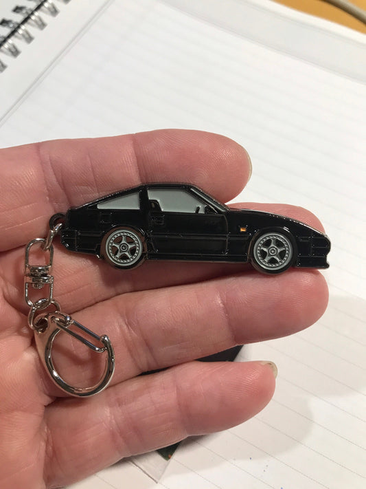 NIssan revised 300ZX-Z31 V2 Enamel on metal #BakedEnamel #Keychains BLACK Enamel Car Pins