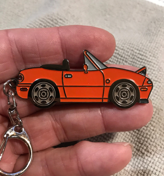 NA Mazda Miata Keychain ORANGE MX5 Top Down Pop up Lights Up