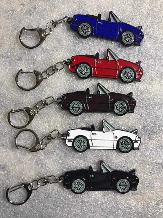 NA Miata Mk1 MX5 Keychains with BBS Wheels 6 Colors Available
