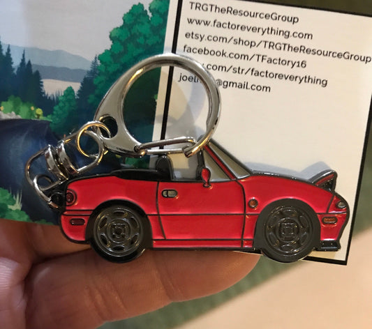 NA Mazda Miata Keychain RED MX5 Top Down Lights Up