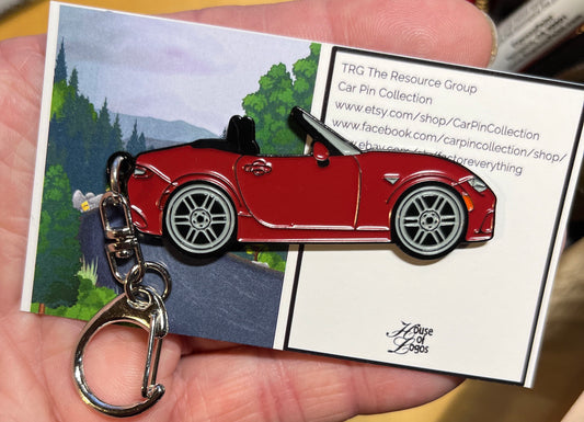 ND #Miata #MX5 RED Enamel on Metal #Keychain