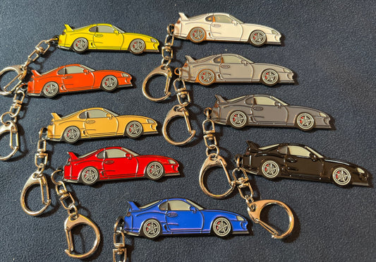 Toyota Supra Mk4 (93-98) Keychains enamel on Metal 9 colors available