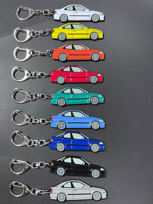Keychains 1998 ej1 Civic Coupe 2-door for Honda, choose your color! key chain, enamel, great gift for Honda lovers!